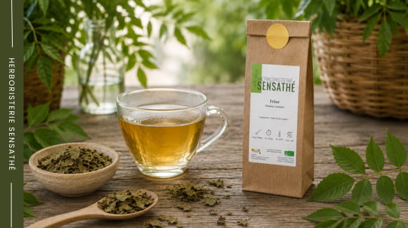 Tisane de frêne contre les crises de gouttes et l'élimination de l'acide urique - Herboristerie Sensathé